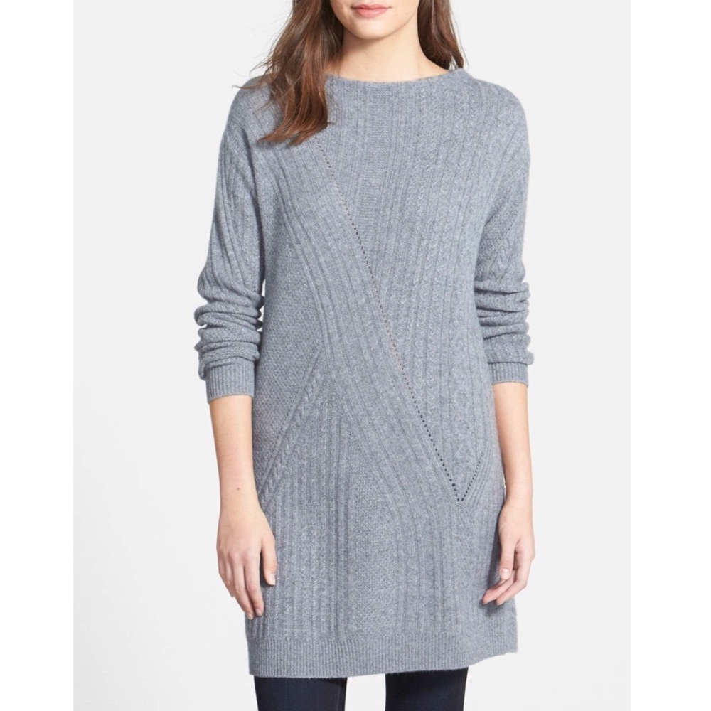 Nordstrom Signature 100% Cashmere Cable Knit Tunic